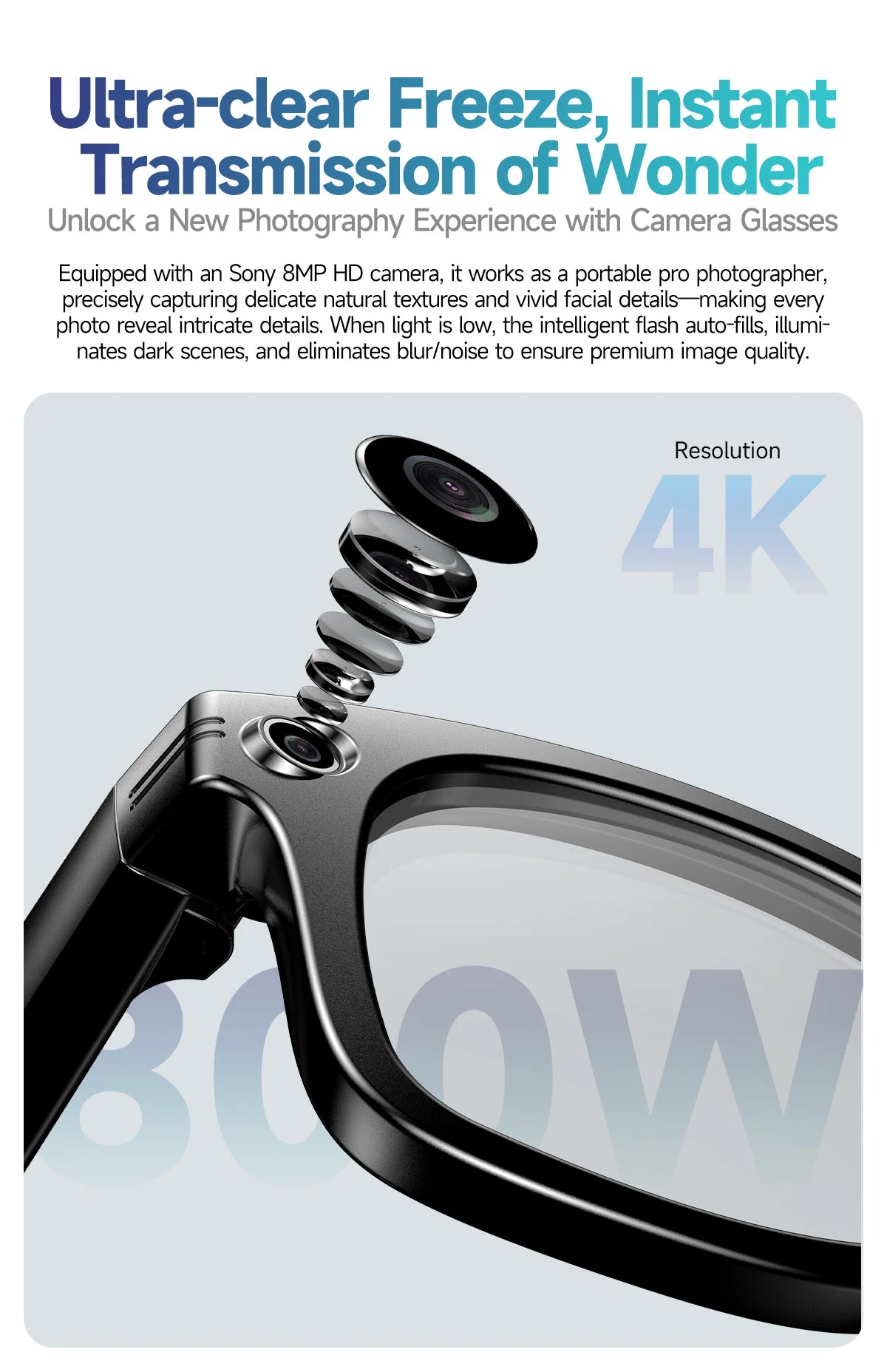 AI smart camera glasses