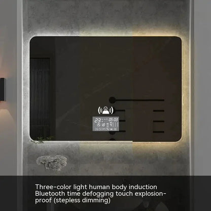 square LED bathroom mirror