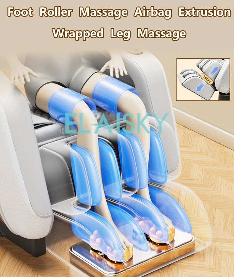 Full Body Airbags Zero Gravity Massager Chair Electric LCD Screen Massage Relaxing Hifi Bluetooth Music Chair Multi Functional
