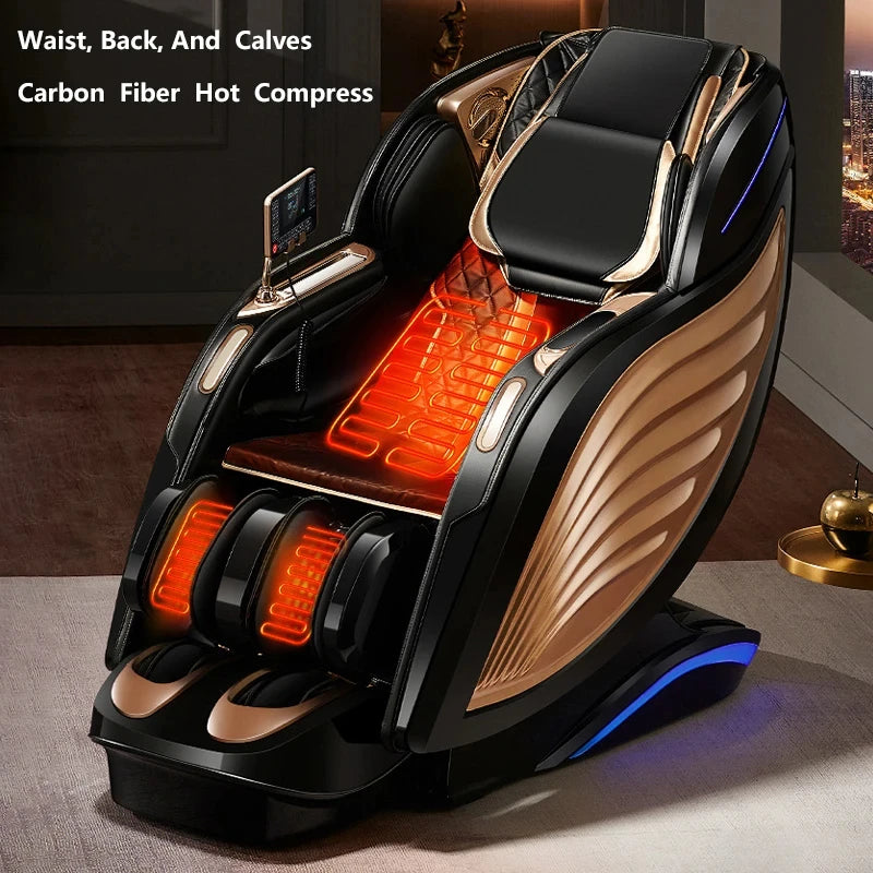 4D SL-Track Massage Chair Zero Gravity Full Body w/AI Voice 3D Luxury Electric Home Office Massage Sofa 3Y Warranty