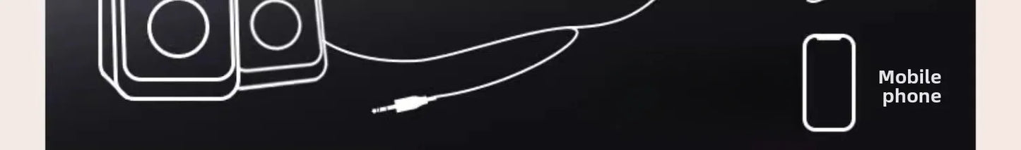 Computer Speakers, Mini Speaker with Cool Lights and Stereo Sound 6W USB Powered 3.5 mm AUX-in Portable Speaker for Computer