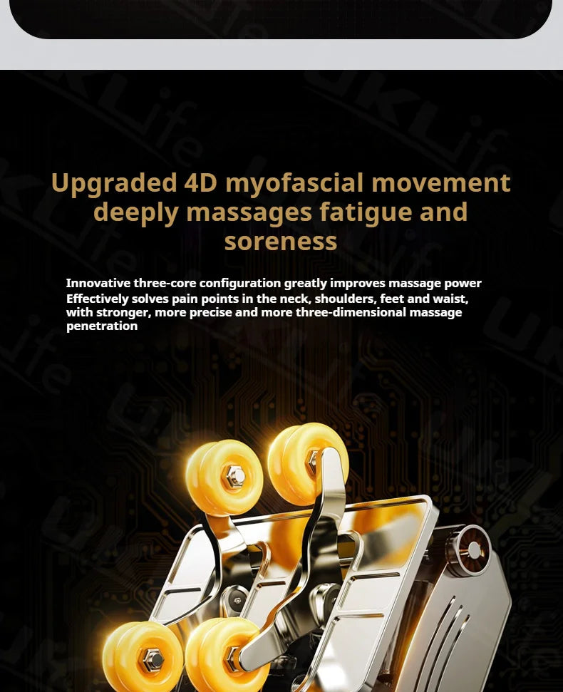 4D SL-Track Massage Chair Zero Gravity Full Body w/AI Voice 3D Luxury Electric Home Office Massage Sofa 3Y Warranty