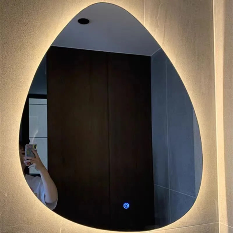 irregular LED bathroom mirror