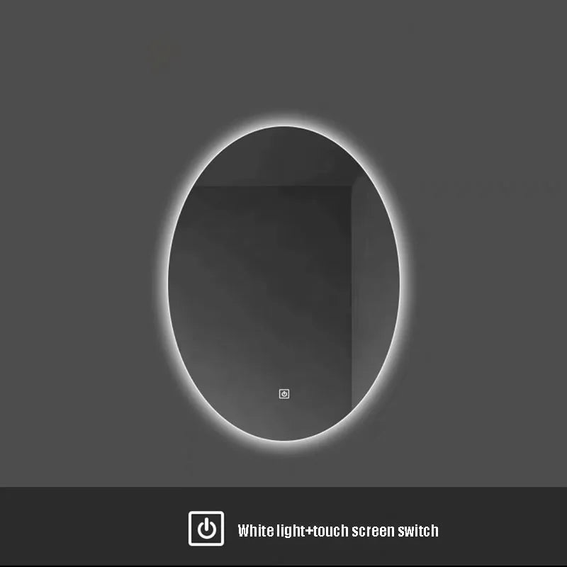 oval LED bathroom mirror