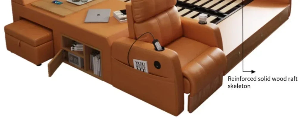 Simple Tatami Bed Massage Electric Multifunctional Headboards Double Bed Queen Size Frame Camas Moderrnas Inteligentes Furniture