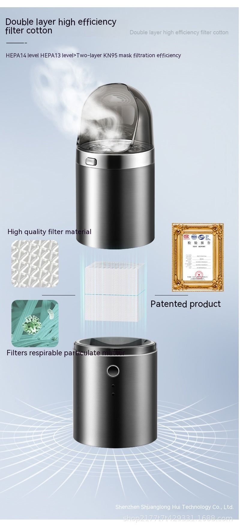 Portable Smart Smoke Air Purifier