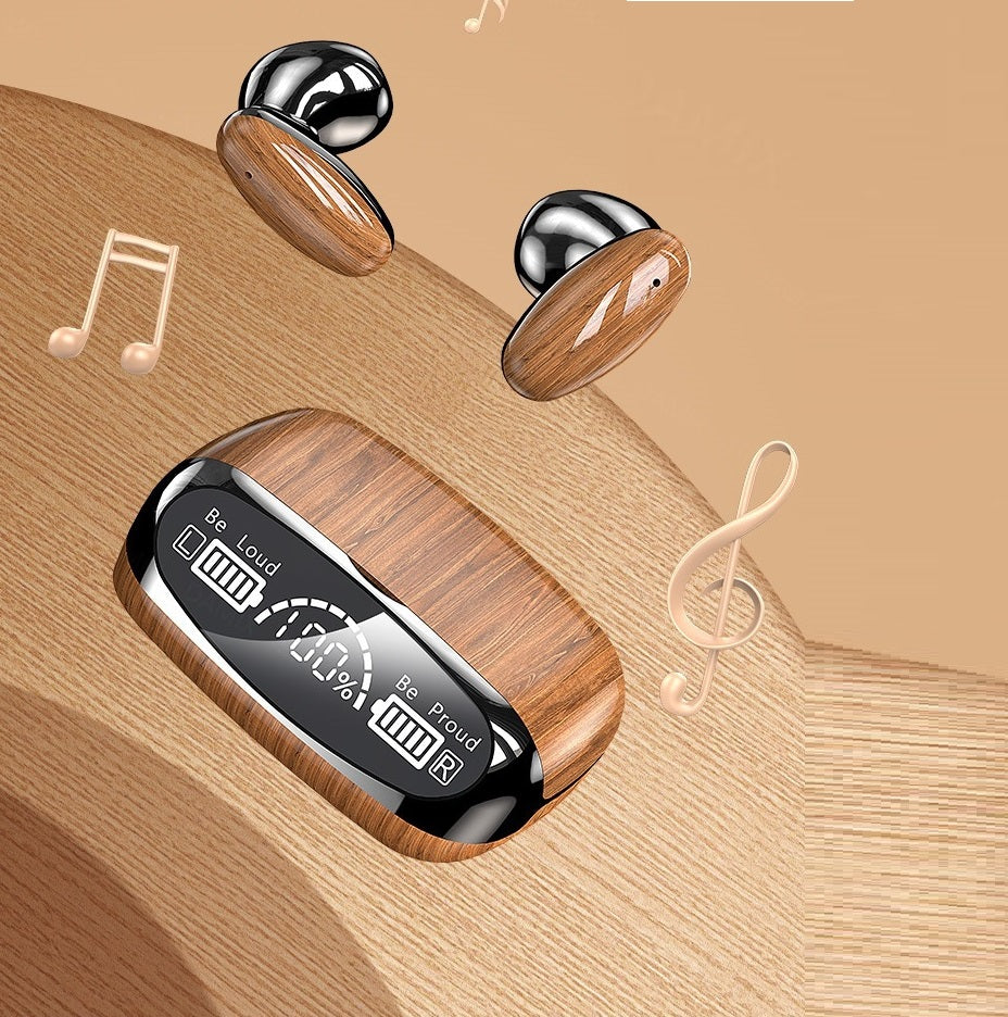 M35 Wood Grain TWS Bluetooth Headset
