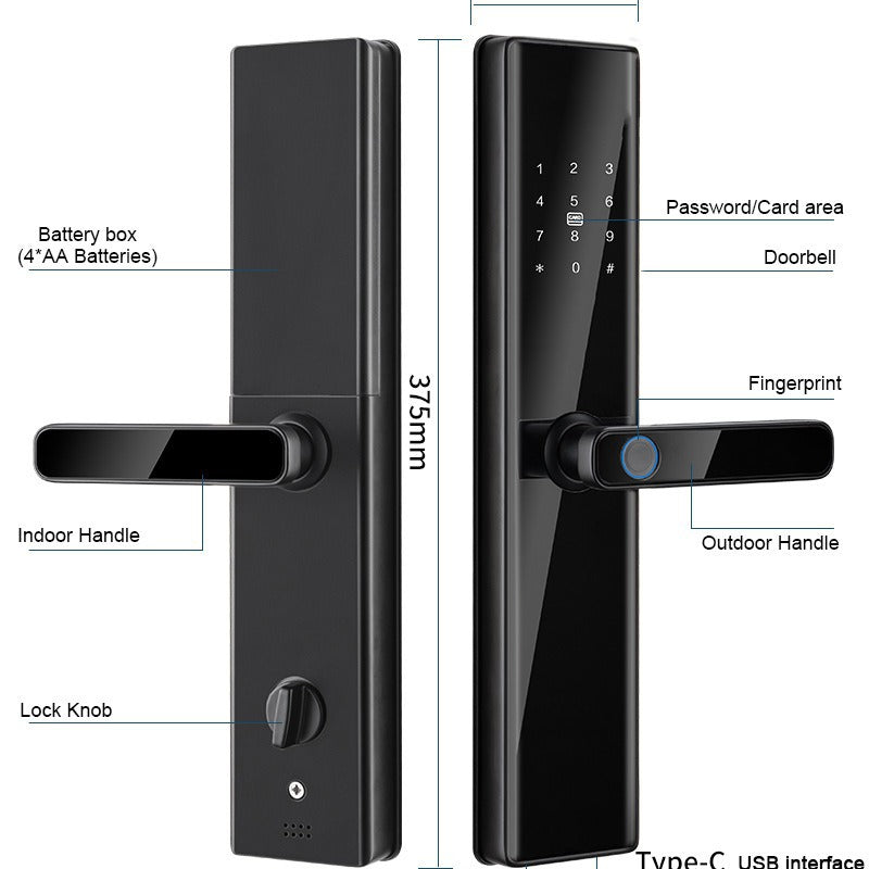 Smart Door Lock With The Fingerprint Password Card