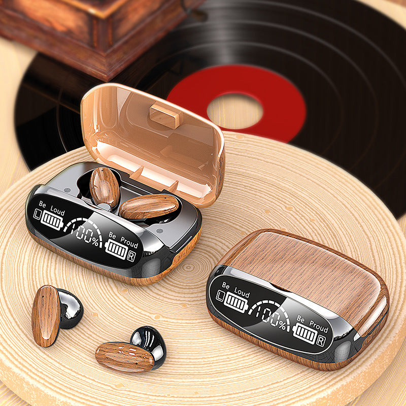 M35 Wood Grain TWS Bluetooth Headset