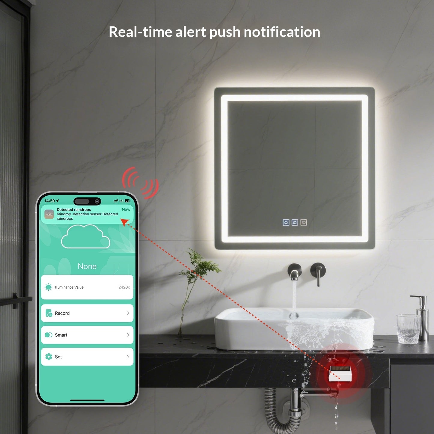 Outdoor rainfall sensor
